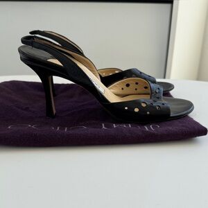 Jimmy Choo Black Slingback Heels